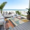 Homeroots 5' X 8' Gray Gold And Salmon Geometric Washable Indoor Outdoor Area Rug 617981 - alternate 3