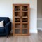 Homeroots 42in Brown Solid Wood And Glass Bar Cabinet With Four Shelves 489036 - alternate 4