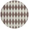 Homeroots 8' Brown Round Geometric Washable Indoor Outdoor Area Rug 577021 - alternate 2