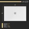 Anzzi 76'' x 45-48'' Sliding Frameless Shower Door in Matte Black with Alcove Center Drain Shower Base SD-5901103C-MB - alternate 2