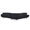 Homeroots Black Faux Leather L Shaped Two Piece Corner Sectional 366223 - alternate 2