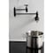 Kingston Brass Wall Mount Pot Filler Faucet with Knurled Handle, Oil Rubbed Bronze KS3105RKX - alternate 2