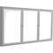 Ghent 3-Door Enclosed Whiteboard 48"x96", Aluminum Frame, Satin PA34896M-M1 - alternate 1