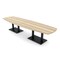 Skutchi Designs Arc Boat Conference Table, 45 in W, 120 in L, Brown HAR-ABOT-48x120-DOU.BK-K525 - alternate 1