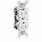 Leviton Straight Blade Receptacle, 5-15R, 15 A, 125V AC, Self-Grounded MT820-W - alternate 1