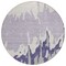 Homeroots 8' Purple And Ivory Round Abstract Washable Indoor Outdoor Area Rug 613652 - alternate 2