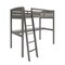 Homeroots Gray Solid Wood Twin Size Loft Bed with Desk and Storage 490208 - alternate 1