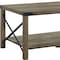 Homeroots 47" Oak Wood Coffee Table With Shelf 490577 - alternate 2