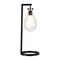 Homeroots 25" Black Metal Desk Table Lamp With Clear Seeded Novelty Shade 524492 - alternate 2