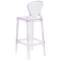 Flash Furniture Ghost Barstool with Tear Back in Transparent Crystal, PK4 4-OW-TEARBACK-29-GG - alternate 2