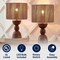 Jonathan Y Sherry 22" Bohemian Coastal Hourglass Totem Resin w/Hand-Woven Paper Rope Drum Shade LED Table, 2PK JYL5513B-SET2 - alternate 2