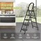 Wrightmaster 4.4 ft. Aluminum Step Ladder, 9 ft. Reach with Non-Marring Feet and Shelf, 330 lb. Capacity ZoroJLHWBT-BLACK - alternate 2