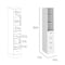 Homeroots 12" White Wood Freestanding Bathroom Vanity And Four Drawers 543593 - alternate 2