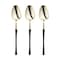 Smarty Had A Party Gold with Black Handle Moderno Disposable Plastic Dinner Spoons (240 Spoons), 240PK 9320-GBS-CASE - alternate 2