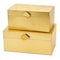 Vintiquewise Set of 2 Decorative Wooden Storage Boxes with Gold Accent for Keys, Jewelry, Makeup, or Extras, Gold QI004862.GD - alternate 1