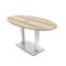 Skutchi Designs Boval Conference Table With Power Unit, 36 in W, 60 in L, Brown HAR-BOVL-36X60-DOU-K525-ESIL - alternate 1