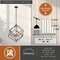 Vaxcel Rad 4-Light 23.5 in W Black and Brass Gold Mid-Century Modern Cage Pendant Ceiling Fixture P0307R - alternate 3