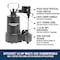 Superior 1/2 HP, Cast Iron Submersible Sump Pump, with Piggy-Back Vertical Float Switch 92541 - alternate 2