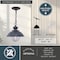 Vaxcel Harwich 1 Light Gray Coastal Outdoor Barn Dome Pendant Clear Glass T0265 - alternate 3