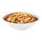 Smarty Had A Party 16 oz. White with Silver Rim Organic Round Disposable Plastic Soup Bowls (120 Bowls), 120PK 9316-WHS-CASE - alternate 2