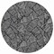 Homeroots 8' Black And Ivory Round Floral Washable Indoor Outdoor Area Rug 594607 - alternate 2