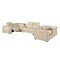 Homeroots Beige Italian Leather Power Reclining U Shaped Eight Piece Corner Sectional With Console 632568 - alternate 5