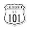 Signmission California Route Marker Shield Sign Us 1, 12 Inch X 12 Inch, Plastic Sign SHI-P-12-370 - alternate 1