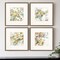 Homeroots Set Of Four Modern Abstract Floral Gold Framed Wall Art, 4PK 416789 - alternate 2