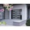 Vdomdoors Front Exterior Prehung Aluminum Double Doors Ronex0131 Grey Mirrored Clear Glass 2 Sidelights Entry RONEX0131DEXD-GRE-W12+72+12xH96-RH-O - alternate 2