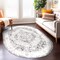 World Rug Gallery Traditional Medallion Area Rug 5 ft x 7 ft Oval Gray MON830GRAY5OV - alternate 2
