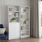 Homeroots Set of Two White Wood Five Tier Modular Bookcase with Two Doors, 2PK 546614 - alternate 2