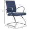 Leisuremod Benmar Modern Office Chair with Faux Leather Sled Base Task Chair & Arms BGO19BUL - alternate 2