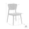 Armen Living Kalia Wood Dining Chair in Gray Finish with Gray Fabric - Set of 2 LCKACHWAGRY - alternate 2