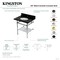 Kingston Brass 30-Inch Black Granite Console Sink with Brass Legs and Shelf, 8-Inch, 3-Hole KVPK3030KBB1 - alternate 2