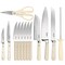 Martha Stewart Stainless Steel 14 Piece Cutlery and Knife Block Set in Cream 113011.14 - alternate 2