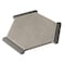 Apollo Tile Aureole 8.66 in. x 9.84 in. Matte Fossil Gray Porcelain Hexagon Wall and Floor Tile (8.07 sq ft/case) - 18 Sheets ENC88GRSEBNA - alternate 2