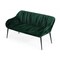 Homeroots 56in Green and Black Velvet Upholstered Dining Bench 473165 - alternate 2