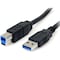 Startech.Com 6 FT BLACK SUPERSPEED USB 3.0 CABLE AB USB3SAB6BK - alternate 1