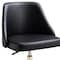 Homeroots Black and Gold Faux Leather Adjustable Height Swivel Rolling Office Chair 554022 - alternate 2