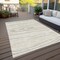 Homeroots 8' X 10' Ivory Beige And Taupe Faux Bois Washable Indoor Outdoor Area Rug 614488 - alternate 2