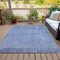 Homeroots 5' X 8' Blue And Ivory Abstract Washable Indoor Outdoor Area Rug 631060 - alternate 2