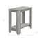 Homeroots 22" Gray Wood End Table With Shelf 489716 - alternate 2