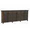 Homeroots 107" Brown Distressed Solid Wood Carved Floral Six Drawer Sideboard with Six Doors 642293 - alternate 1