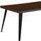 Homeroots 63" Dark Brown and Black Wood and Iron Dining Table 719472 - alternate 2