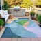 Homeroots 5' X 8' Green And Teal Blue Abstract Washable Indoor Outdoor Area Rug 630448 - alternate 1