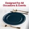 Smarty Had A Party 10 Navy Flat Round Disposable Plastic Dinner Plates 120 Plates, 120PK 830-N-CASE - alternate 4