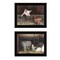 Homeroots Set Of Two Bacon and Eggs 2 Black Framed Print Wall Art, 2PK 405991 - alternate 1
