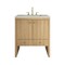 James Martin Vanities Hudson 30" Single Vanity, Light Natural Oak w/ 3 CM Siberian Silestone Top 435-V30-LNO-3SFR - alternate 1