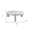 Homeroots 48" White and Silver Marble and Stainless Steel Round Coffee Table 372310 - alternate 3