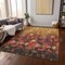 Homeroots 10' X 14' Gold Red And Brown Floral Washable Indoor Outdoor Area Rug 597062 - alternate 3